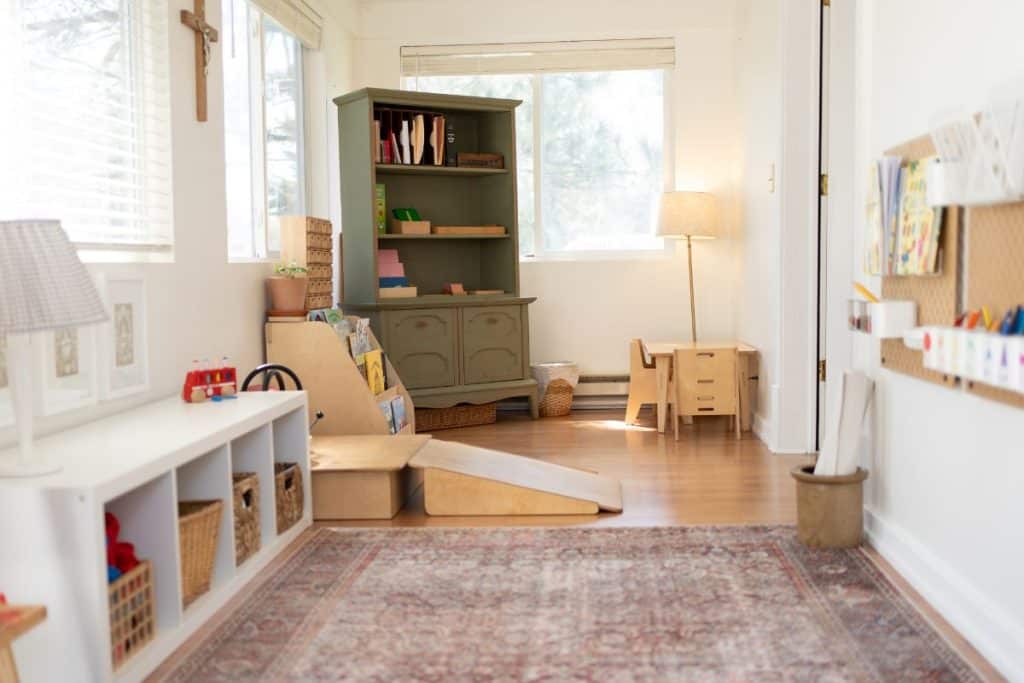 Montessori playroom.